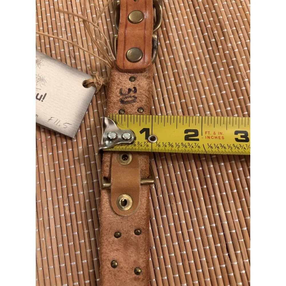Schaussi's Alpen Schatz Leather Pet Collars Cow Accents Buckle, Set of 3